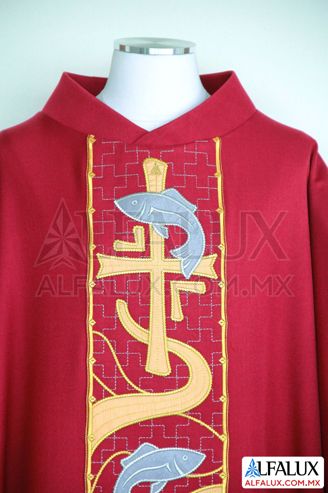 22 PECES Alfalux Casulla Central Rojo Quemado 24